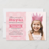 Royal Pink Princess Photo Girls Birthday