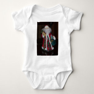 Royal Plaid Santa Merry Christmas  Baby Bodysuit