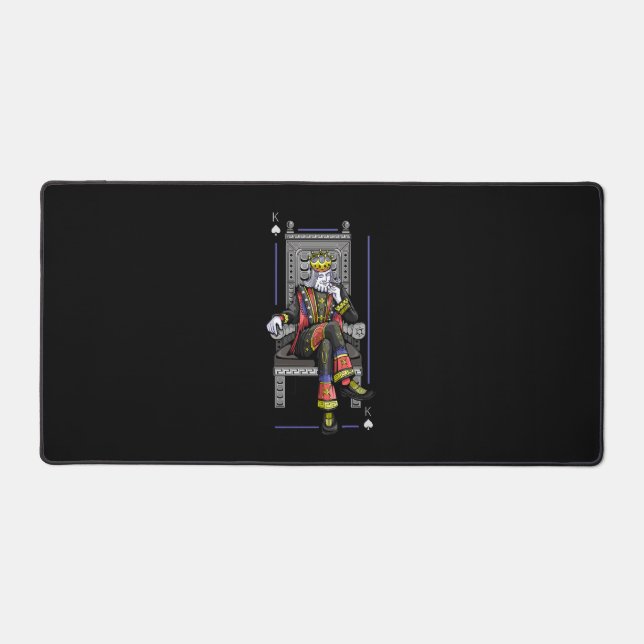 Royal Poker King Gaming Setup High Roller Desk Mat (Front)