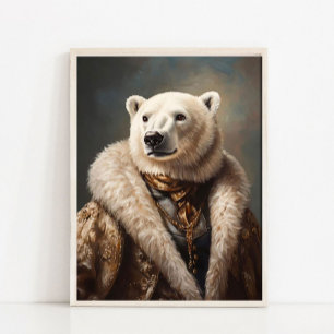 Royal Pomeranian Portrait, Victorian Dressed Anima Poster