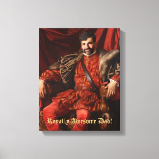 Royal Portrait Custom Personalised Photo Ornate Canvas Print