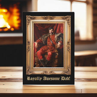Royal Portrait Custom Personalised Photo Ornate Card