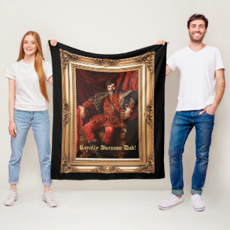 Royal Portrait Custom Personalised Photo Ornate Fleece Blanket