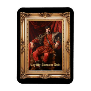 Royal Portrait Custom Personalised Photo Ornate Magnet