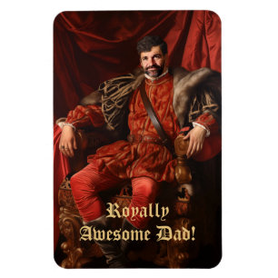 Royal Portrait Custom Personalised Photo Ornate Magnet