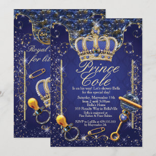 Royal Prince Baby Boy Shower Invitations