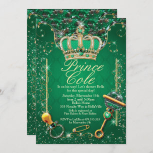 Royal Prince Baby Boy Shower Invitations