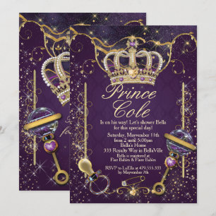 Royal Prince Baby Boy Shower Invitations