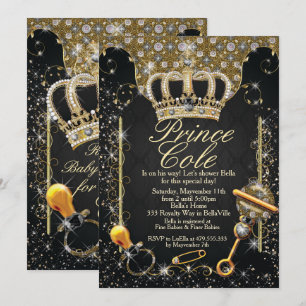 Royal Prince Baby Boy Shower Invitations