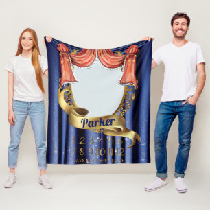 Royal Prince Baby Milestone Fleece Blanket