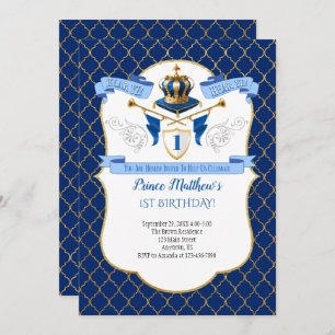 Royal Prince Birthday Party Invitation