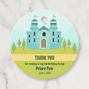 Royal Prince Boy Birthday Party Favour Tags