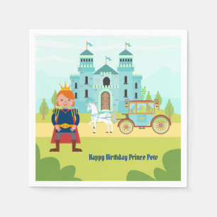 Royal Prince Boy Birthday Party Napkin