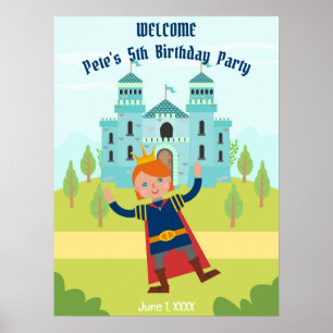 Royal Prince Boy Birthday Party Poster