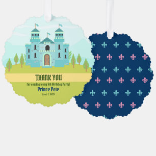 Royal Prince Boy Birthday Party Tree Decoration Card