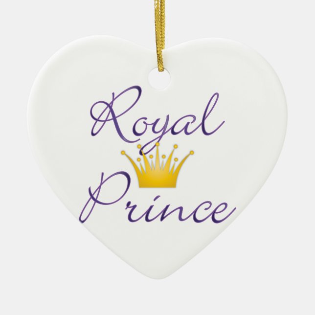 Royal Prince Ceramic Tree Decoration (Front)