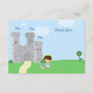 Royal prince charming boys birthday thank you card