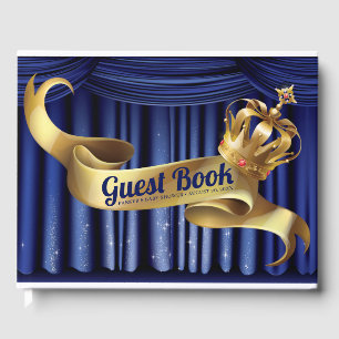 Royal Prince Crown Baby Shower Guest Book