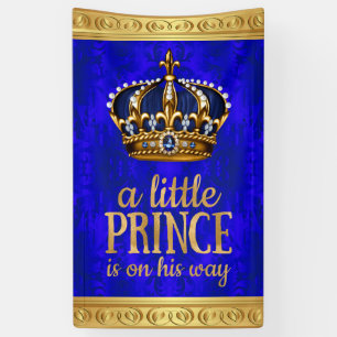 Royal Prince Crown Boy Prince Baby Shower Banner