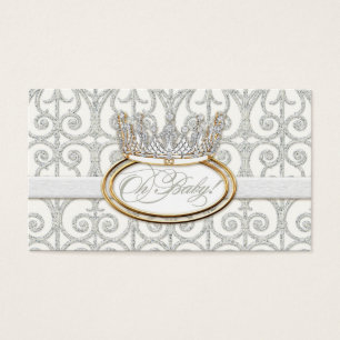 Royal Prince Princess Crown Baby Shower Favour Tag