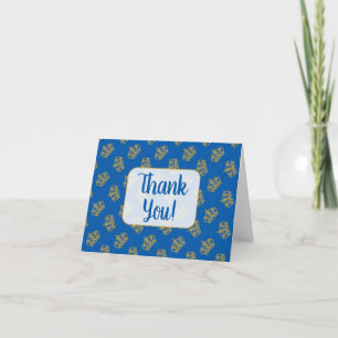 Royal Prince Thank You Cards Blue Gold