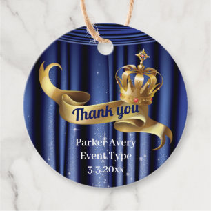 Royal Prince Thank you Favour Tags