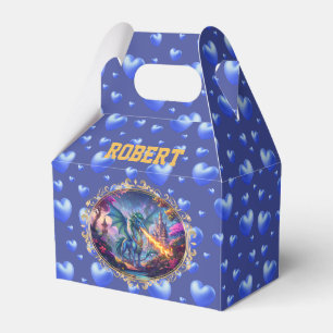 Royal Prince With Fire-Breathing Dragon Birthday Favour Box