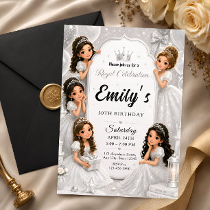 Royal Princess 50th Birthday Invitation Woman