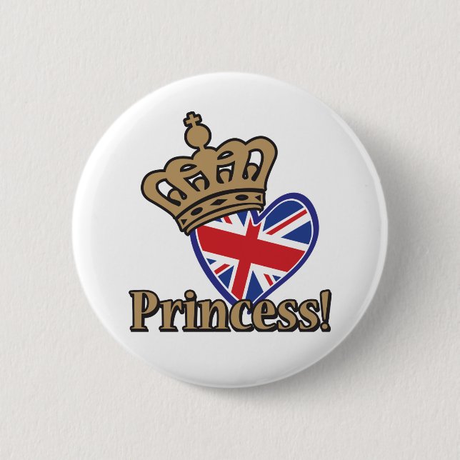 Royal Princess 6 Cm Round Badge (Front)