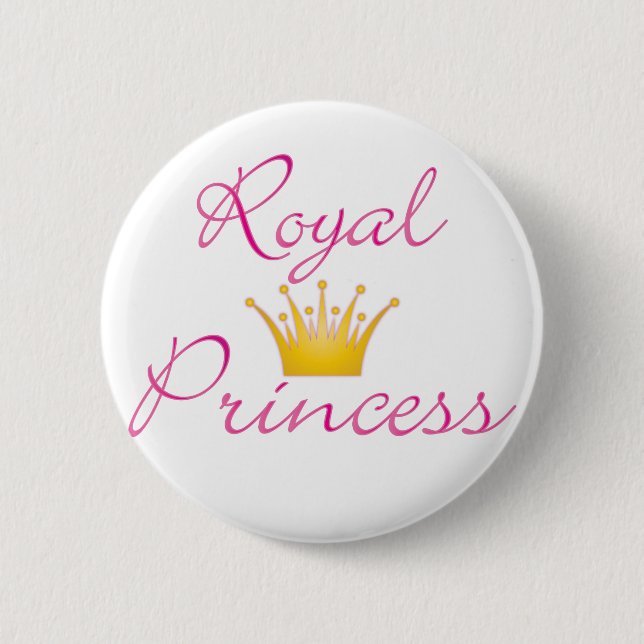 Royal Princess 6 Cm Round Badge (Front)