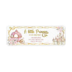 Royal Princess Baby Shower Address Label