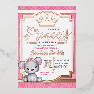 Royal Princess Baby Shower Foil Invitation