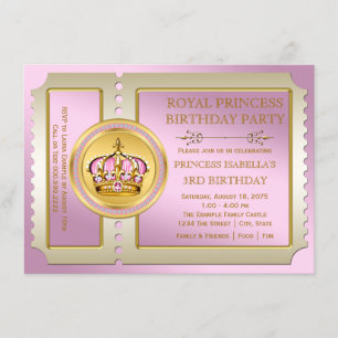 Royal Princess Birthday Party Invitation
