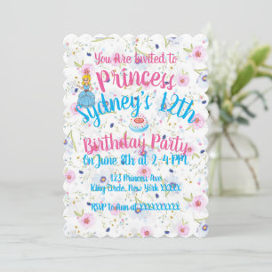 Royal Princess Birthday Party Invite Card
