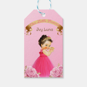 Royal Princess Castle Carriage Pink Gold Girl Gift Tags
