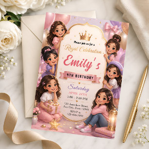 Royal Princess Celebration 4th Birthday Invitation
