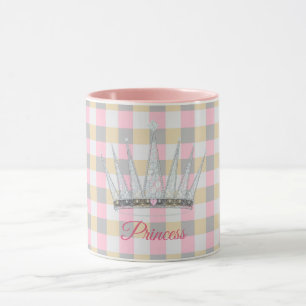 Royal Princess Crown Striped Mug