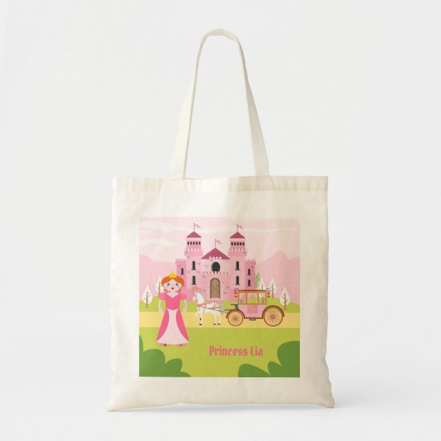 Royal Princess Girl Birthday Party Tote Bag (Front)