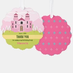 Royal Princess Girl Birthday Party Tree Decoration Card