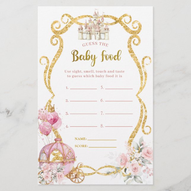 Royal Princess Guess The Baby Food Games (Front)