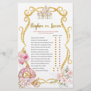 Royal Princess Higher or Lower Games Card