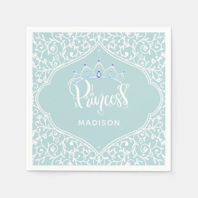 Royal Princess Party Personalised Napkin (Front)