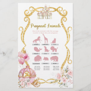 Royal Princess Pink Carriag Pregnant Animals Games