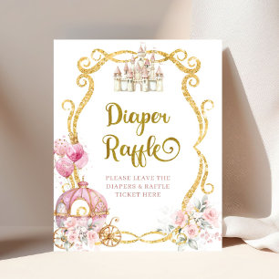 Royal Princess Pink Carriage Diaper Raffle Poster