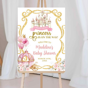 Royal Princess Pink Carriage Welcome Sign