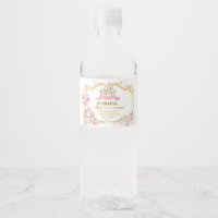 Royal Princess Pink Pumpkin Carriage Bottle Label