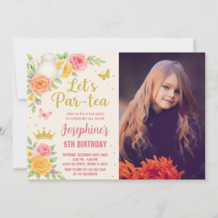 Royal Princess Tea Party Birthday Invitation