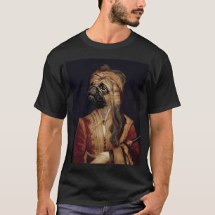 Royal Pug Dog Rennaisance Funny Illustration T-Shirt