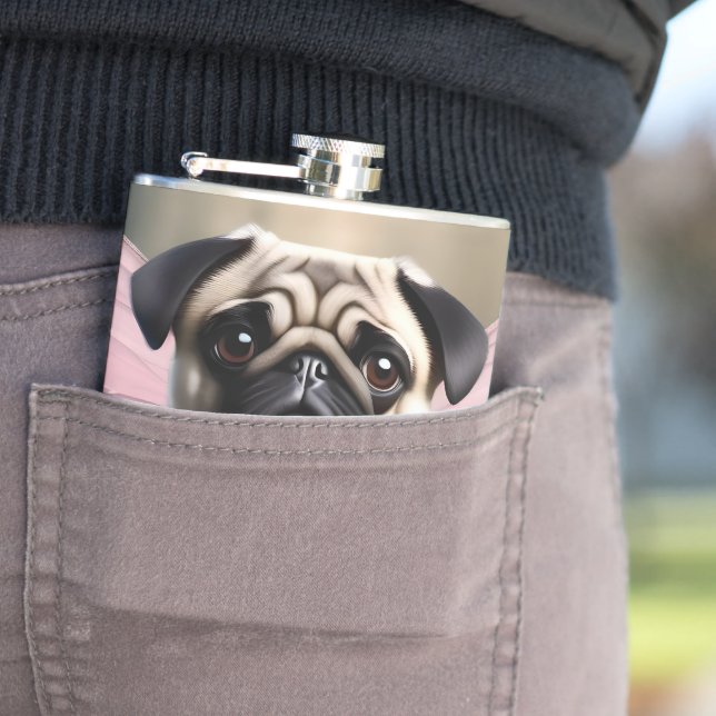 Royal Pug: The Princess Fairy of Enchanted Realms Hip Flask (In Situ)
