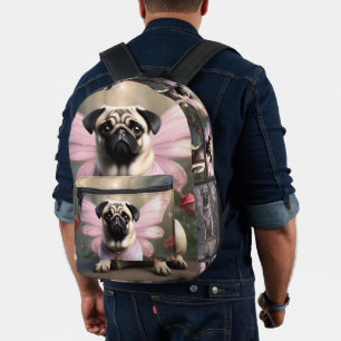 Royal Pug: The Princess Fairy of Enchanted Realms Printed Backpack